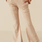 Girls Beige Pleat Detail Pocketed Corduroy Pants