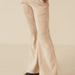 Girls Beige Pleat Detail Pocketed Corduroy Pants