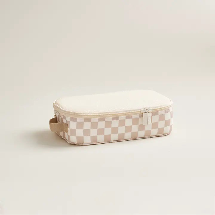 Taupe Checkerboard Pack Like A Boss Packing Cubes