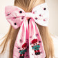 Viola Pink Nutcracker Hair Bow Barrette