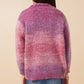 Girls Purple Lurex Mix Statement Button Cropped Cardigan