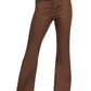 Zenana Brown High-Rise Bootcut Color Denim Pants