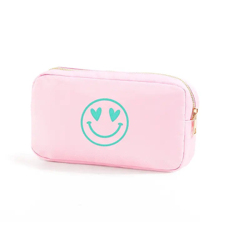 Viv & Lou Heart Smiley Pink Logan Accessory Bag