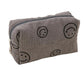 Zenana Charcoal Smiley Face Corduroy Cosmetic Pouch Bag