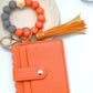 Zenana Orange Beaded Bracelet Keychain Holder Wallet