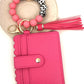 Zenana Hot Pink Beaded Bracelet Keychain Holder Wallet