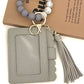 Zenana Grey Beaded Bracelet Keychain Holder Wallet