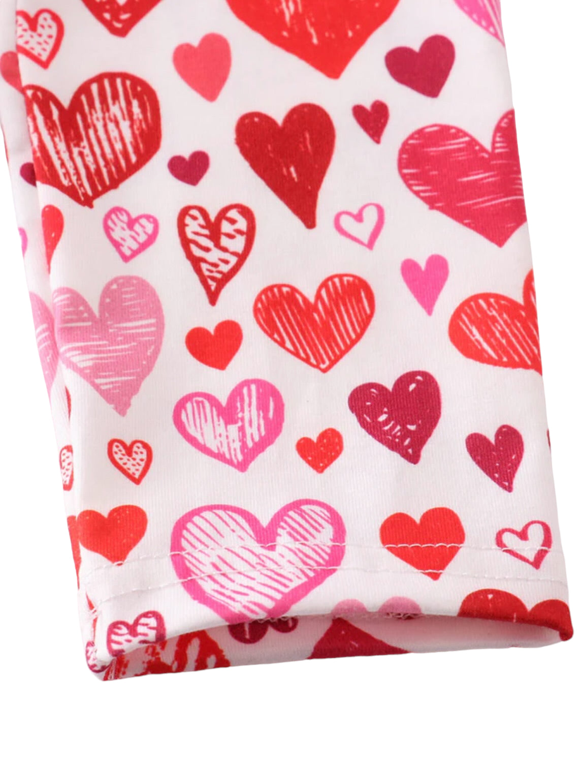 Red Heart Print Valentine’s Day Girl Set