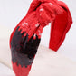 Sanders Sequin Headband RED BLACK