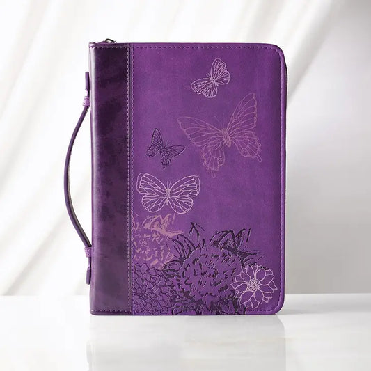 Bible Cover Fashion Purple New Creation 2 Cor. 5:17