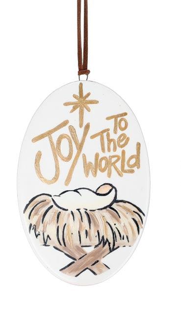 Ceramic Gift of the King Nativity Ornament - Joy to the World