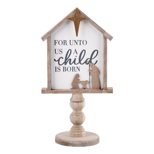 Unto Us A Child Is Born Glory Haus Stand