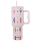 Katydid Light Pink Nutcrackers Christmas Drink Tumbler