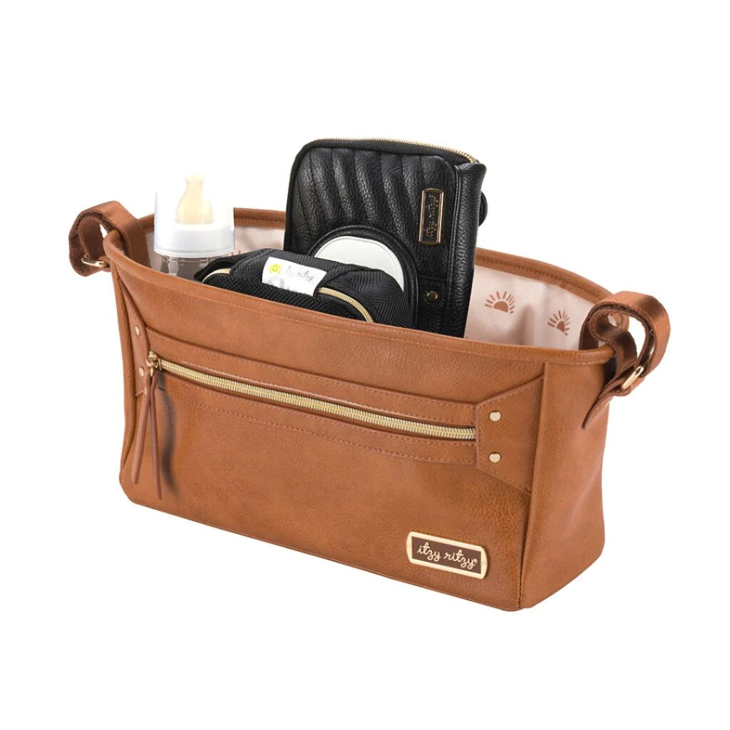 Itzy Ritzy Cognac Travel Stroller Caddy