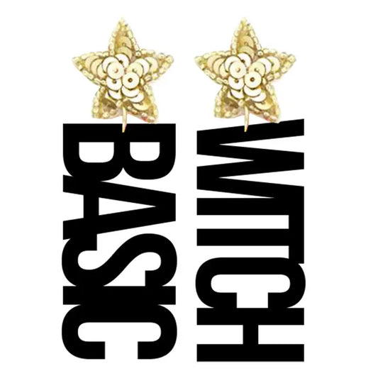 Viv & Lou Black Basic Witch Earrings