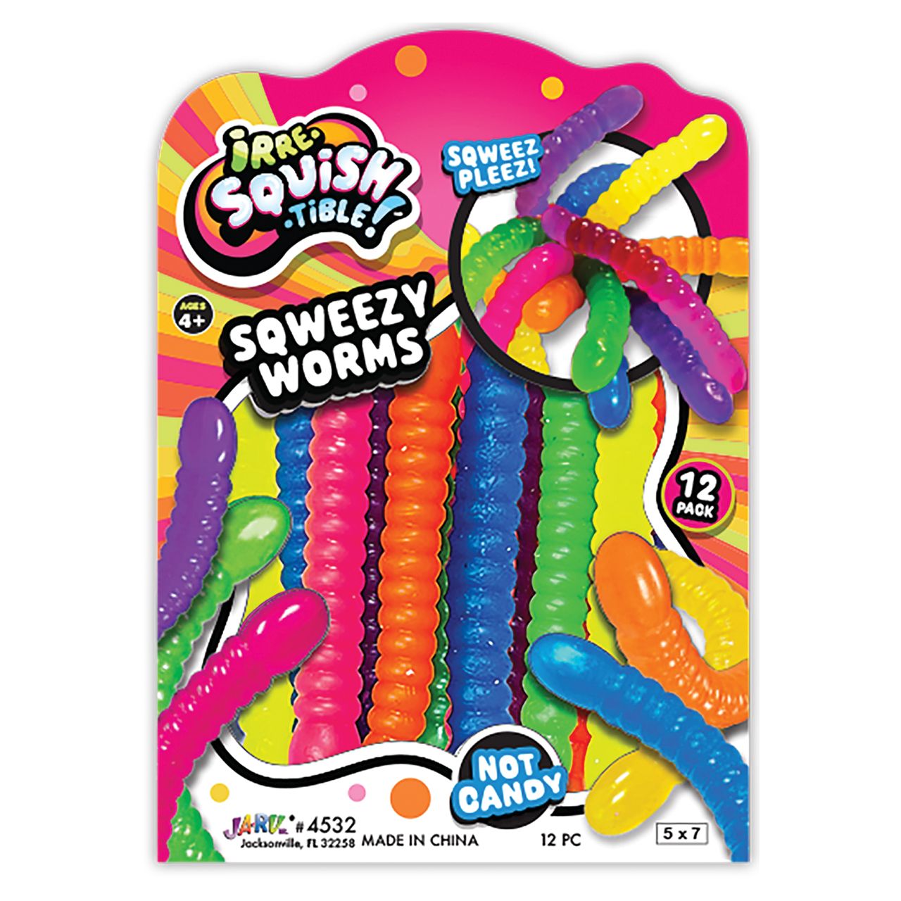 12-Piece Sqweezy Worms