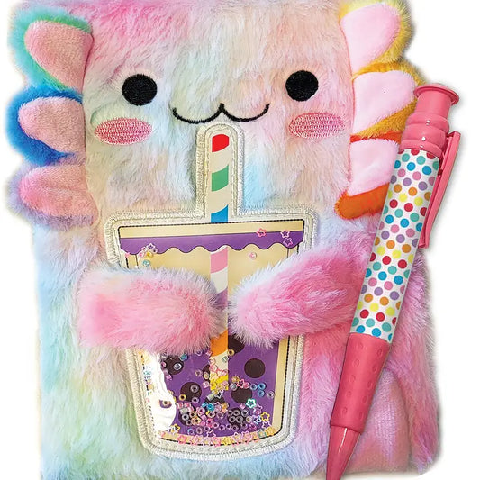 Plush Boba Axolotl Journal & Pen Set