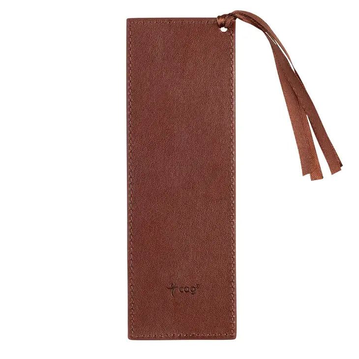 Bookmark Faux Leather Brown Two-Tone Steadfast Love Lam. 3:22-23
