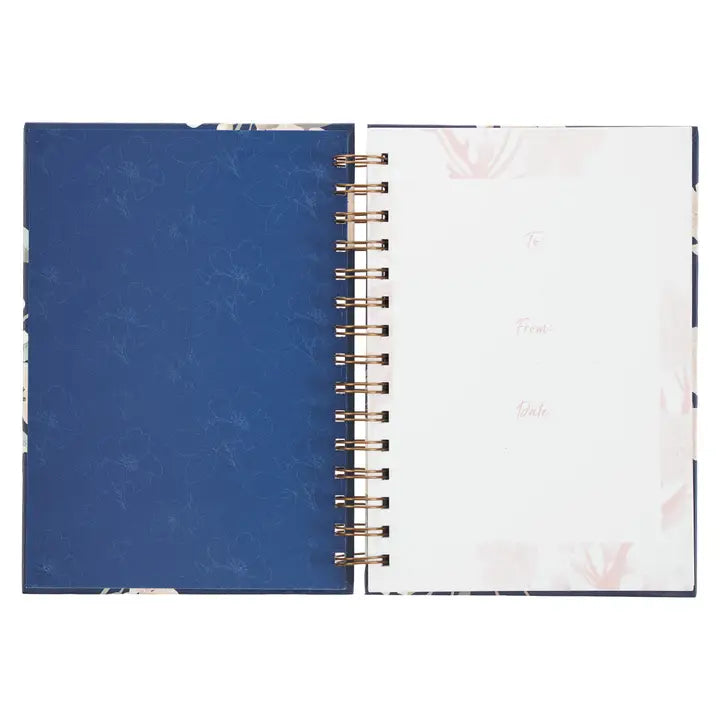 Journal Wirebound Large Navy It Is Well with My Soul