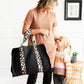 Viv & Lou Rose Gold Leopard Neoprene Tote