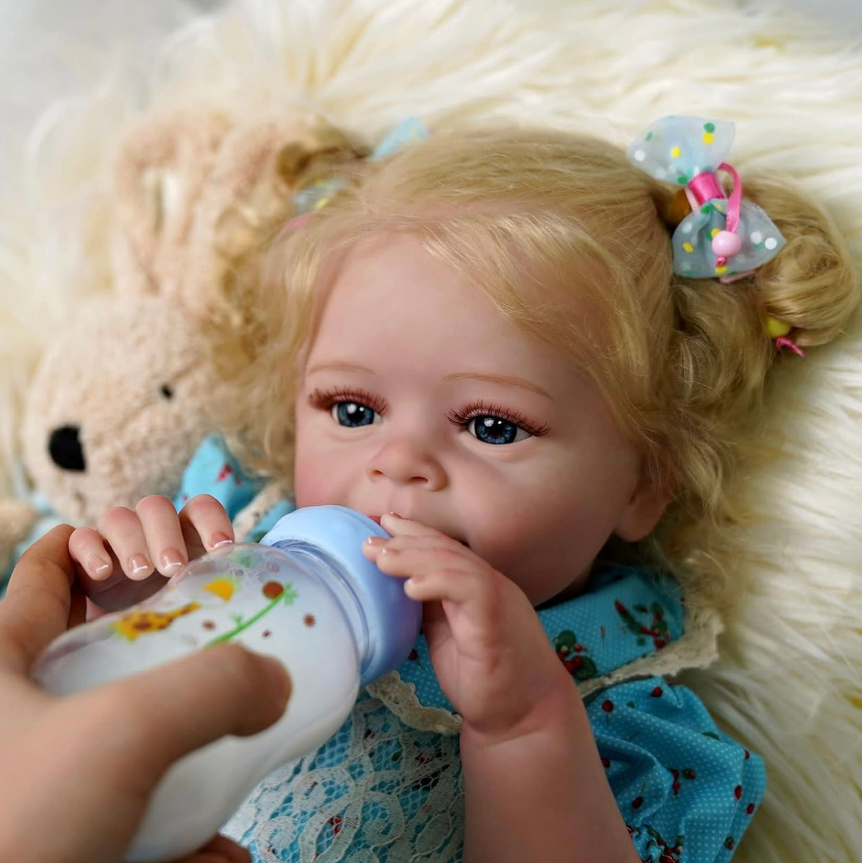 Reborn Doll - Blonde with Blue Dress