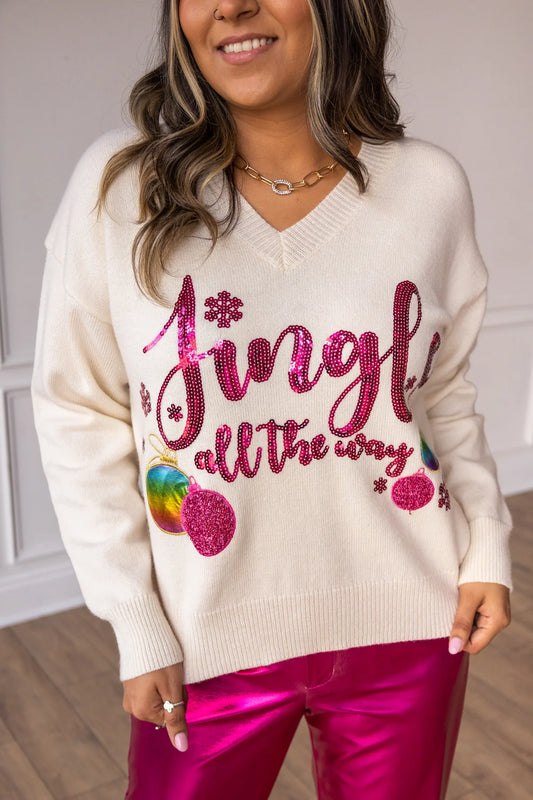 Womens Jingle All The Way Team Sweater