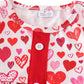 Red Heart Print Valentine’s Day Girl Set