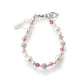 Girls Sterling Silver Pink Heart Bracelet - Navey