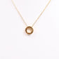 Caroline Hill Gold Goodwin Circle Charm Necklace