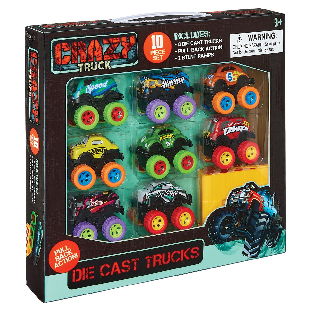 10-Piece Pullback Crazy Truck Set