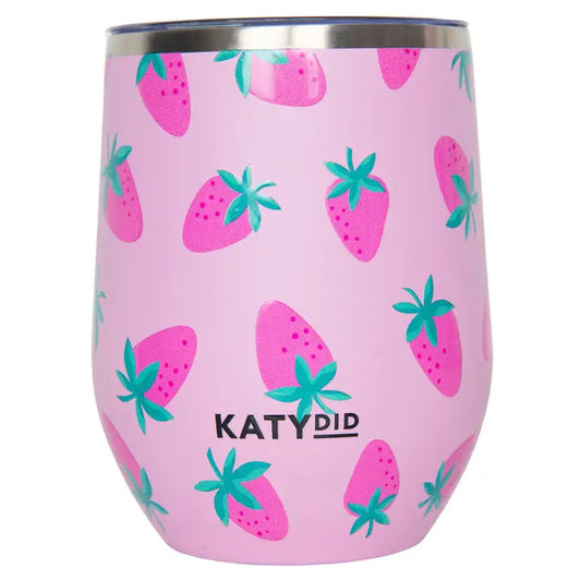 Katydid Subtle Strawberry Wine Tumbler Cup