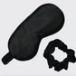 Satin Eyemask & Sleep Scrunchie Set - Black