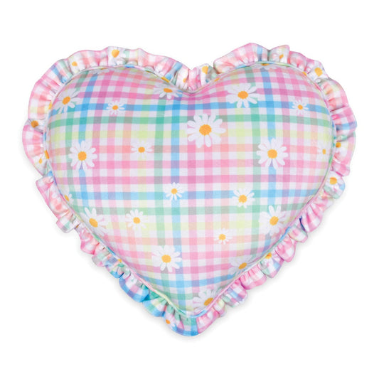 Daisy Gingham Heart Plush