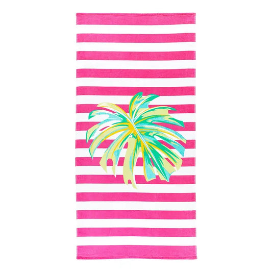 Viv & Lou Palm Stripe Beach Towel