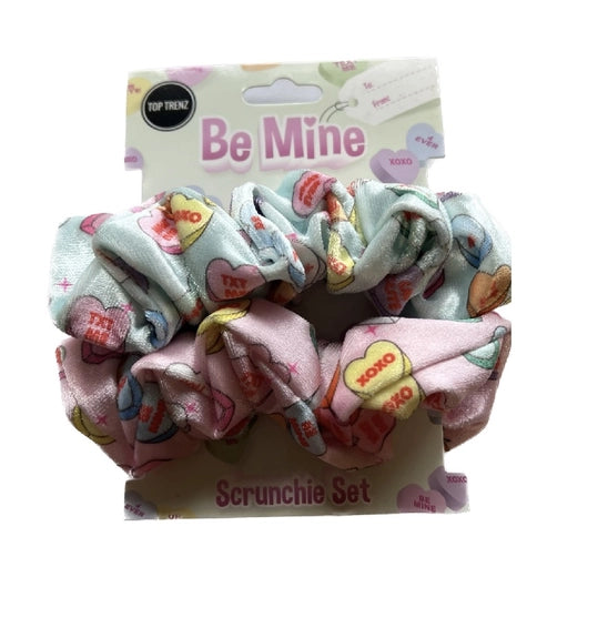 Candy Heart Scrunchie Set