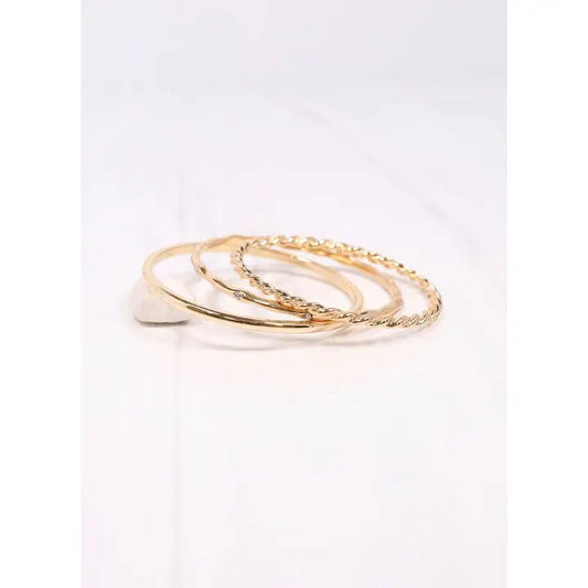 Caroline Hill Karoliina Bangle Set Gold