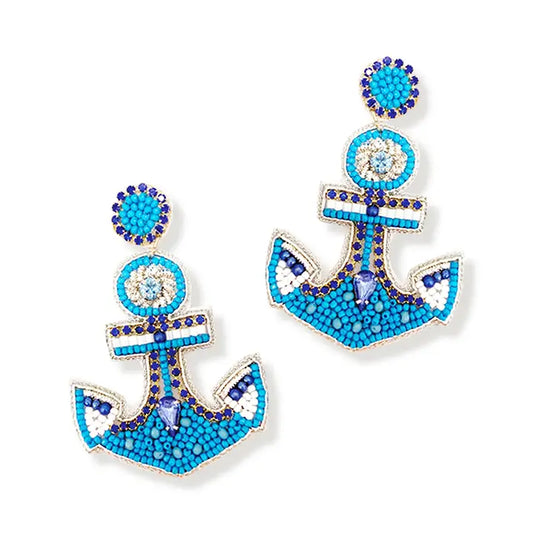 Viv & Lou Anchor Blues Earrings