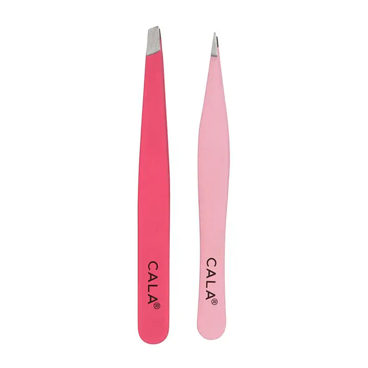 Cala Soft Touch Tweezer Duo Set Coral