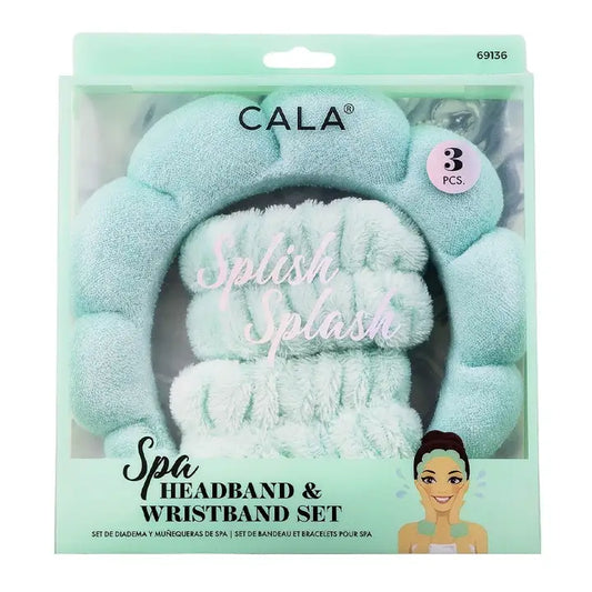 Cala Mint Spa Headband & Wristband Set