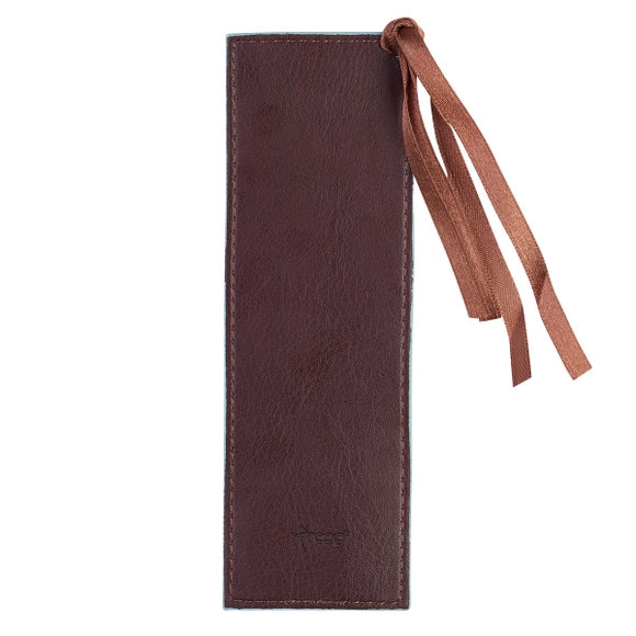 Bookmark Faux Leather Blue/Tan/Brown Be Still Ps. 46:10