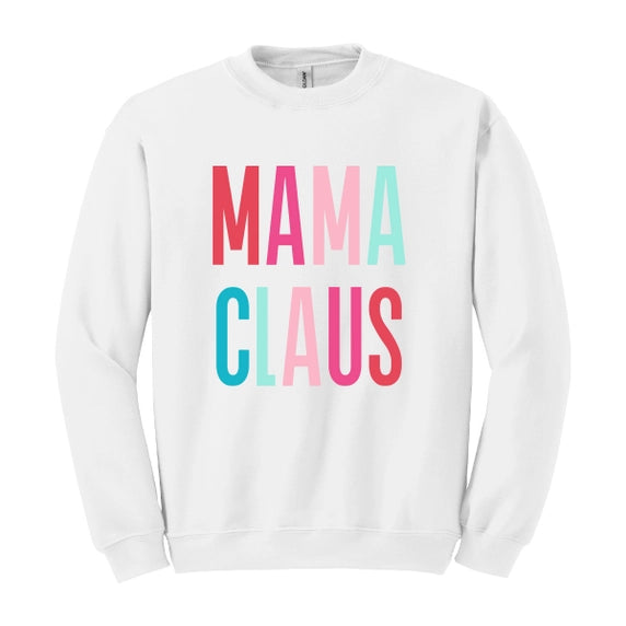 Viv & Lou White Mama Claus Sweatshirt