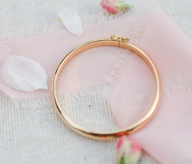 Gold Classic Bangle For Babies