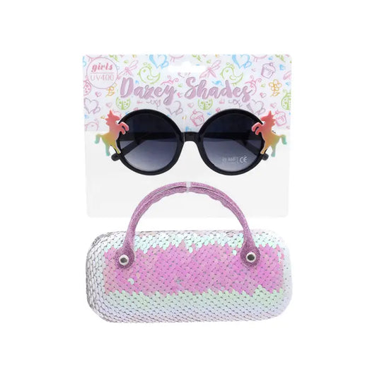 Kids Sunglasses Combo Case with Glasses Unicorn Fashion Cute