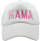 Katydid Mama (Pink and White) Foam Trucker Hat (All White)