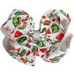 Grinch Character Printed Double Layer Hair Bow