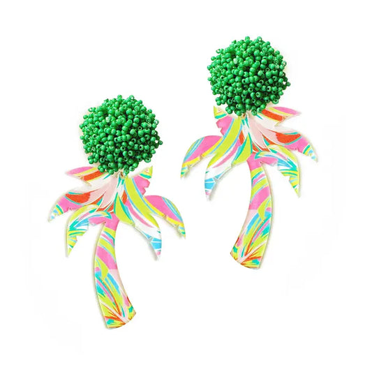 Viv & Lou Let's Get Tropical Acrylic Palm Tree Earrings
