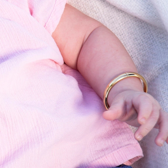 Gold Classic Bangle For Babies