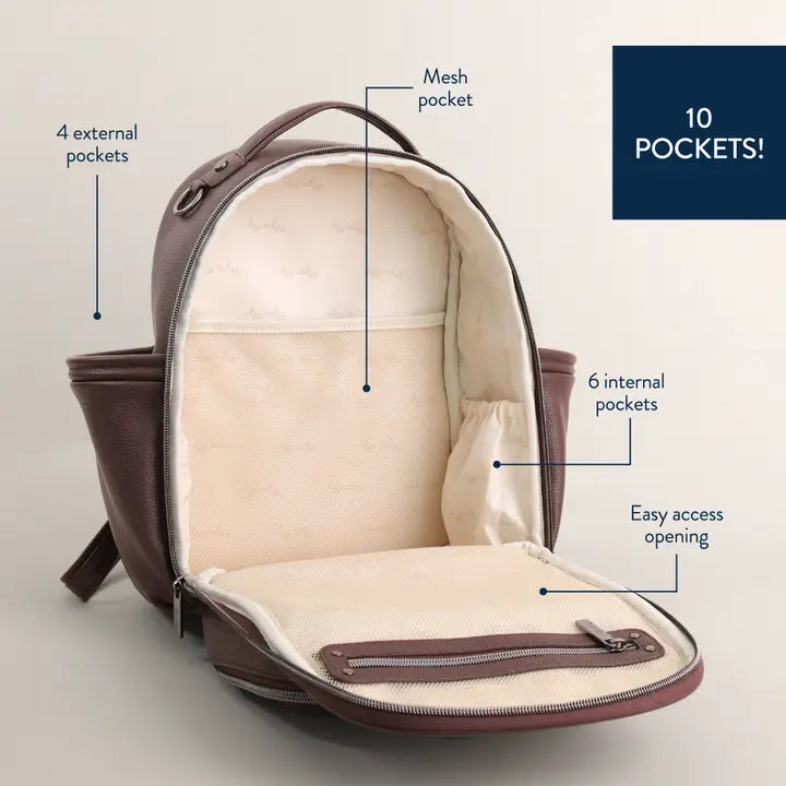 Itzy Ritzy Espresso Itzy Mini Plus Diaper Bag Backpack