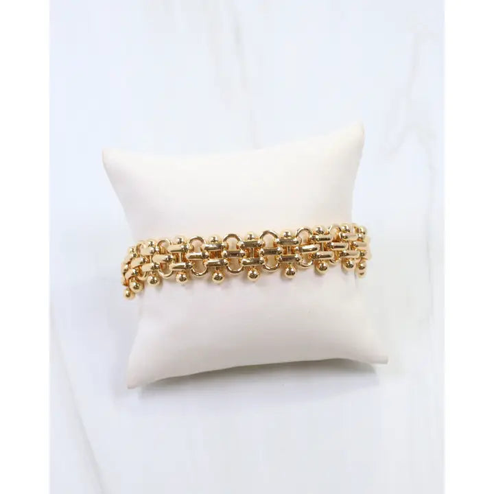 Caroline Hill Ally Intricate Chain Bracelet Gold