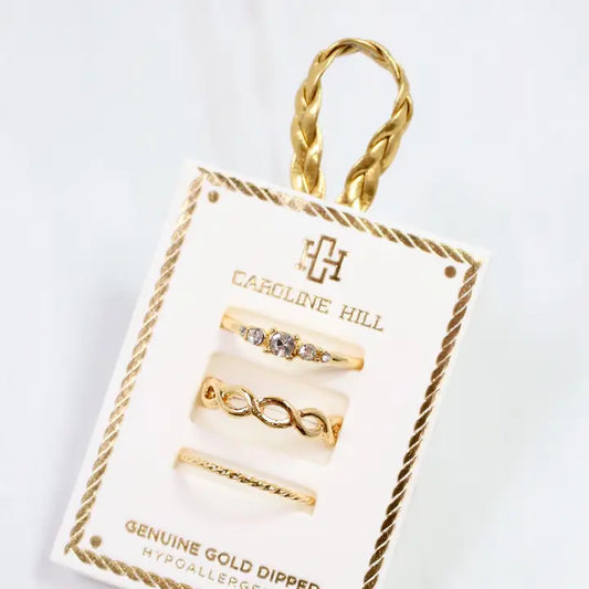 Caroline Hill Arwen Ring Set Gold